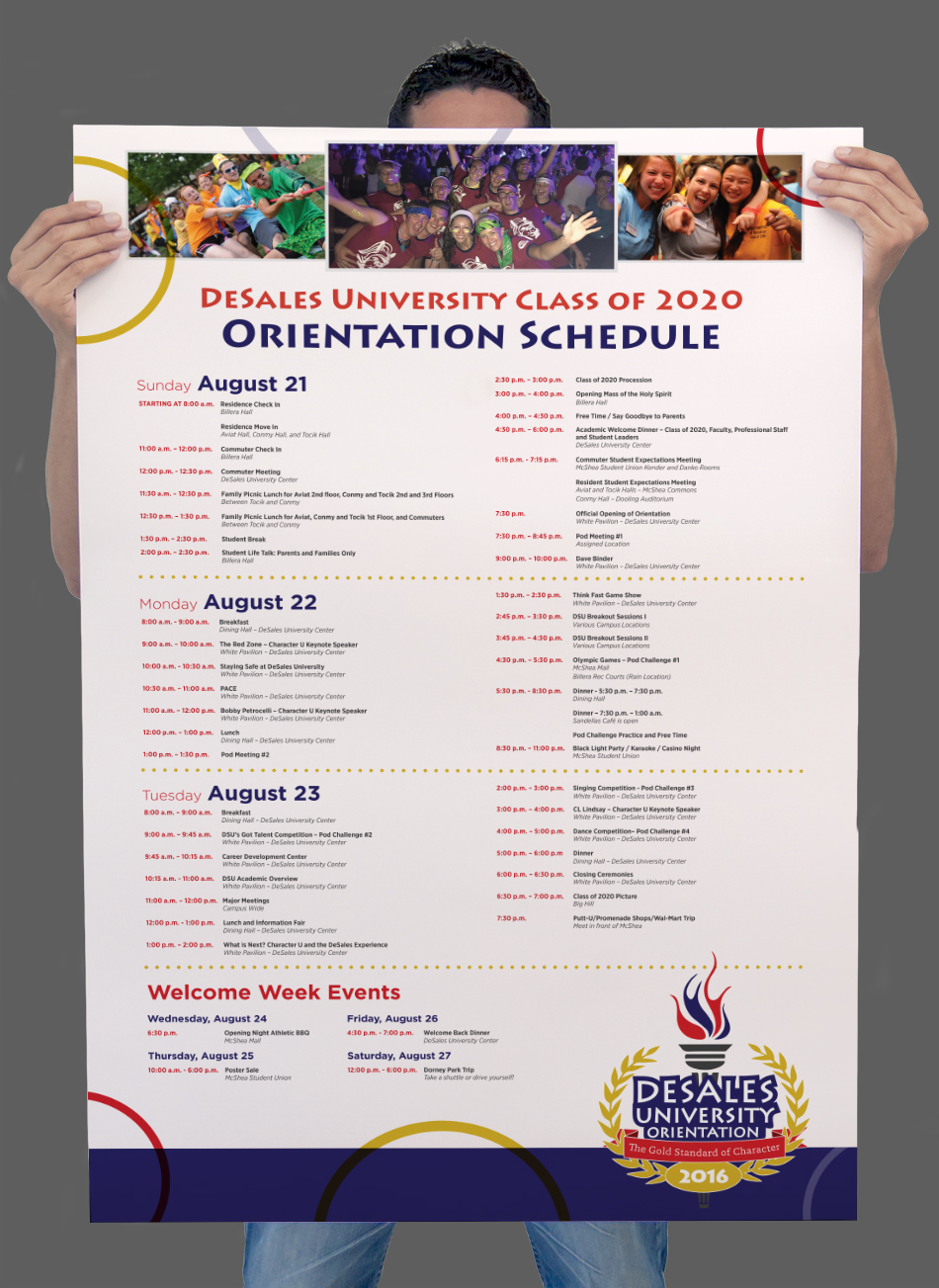 University Orientation Event Poster