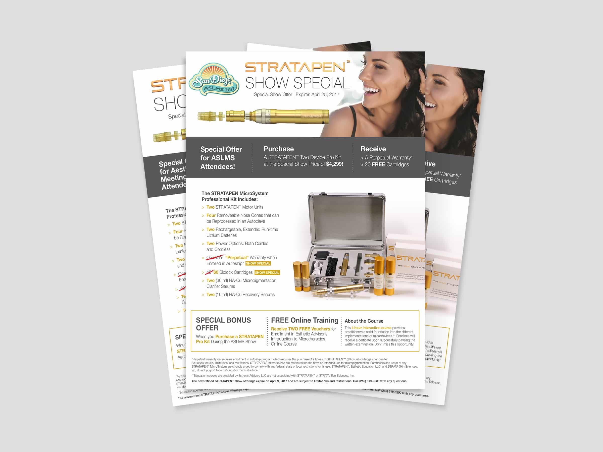 product marketing design for STRATApen - flyers