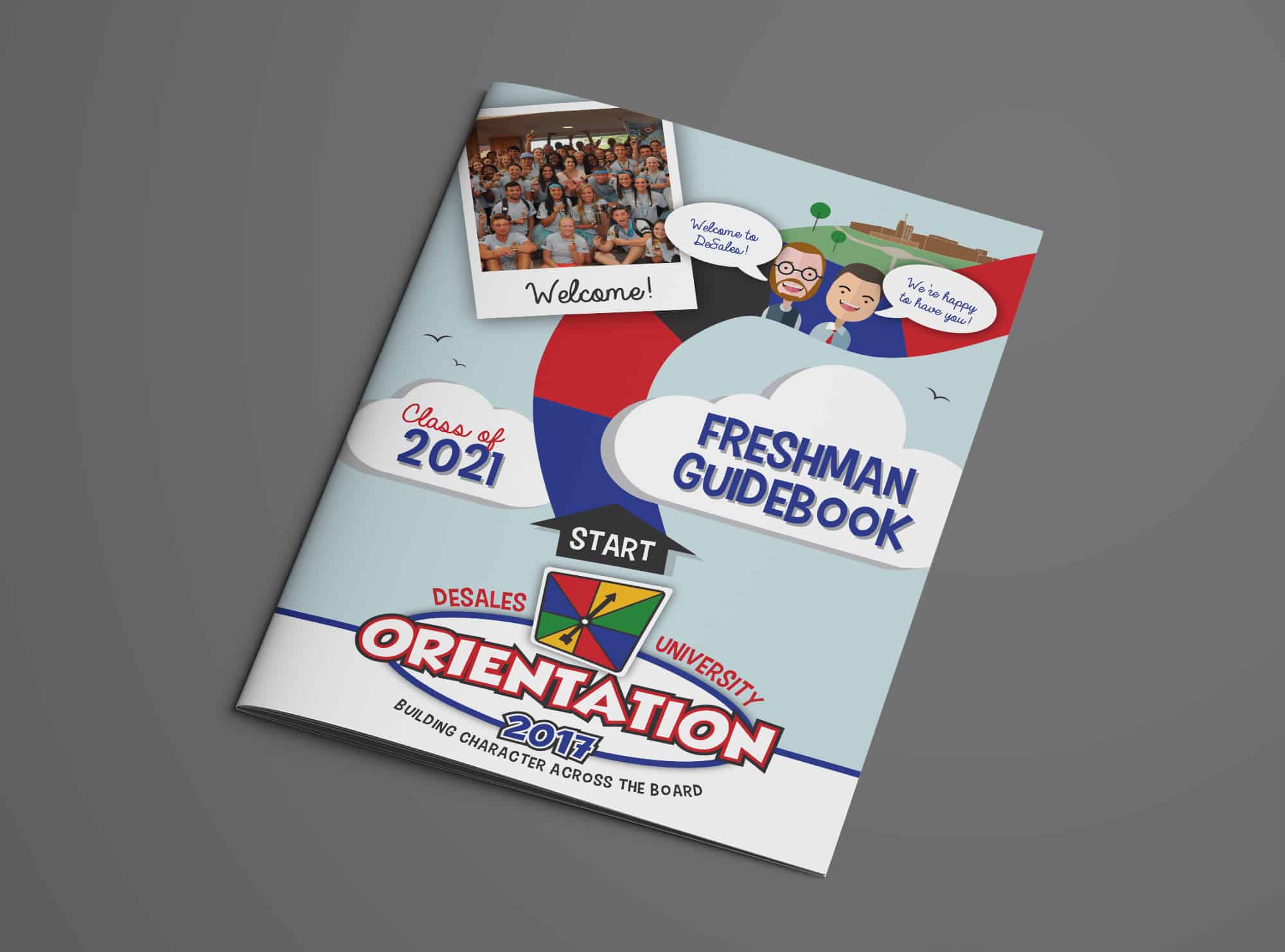 36-Page DeSales University Orientation Guidebook Cover design