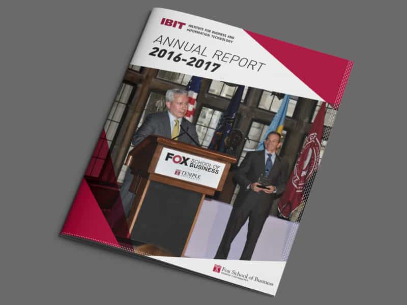 A Bold and Modern Design for Temple’s Fox School of Business’ Annual Report 2017