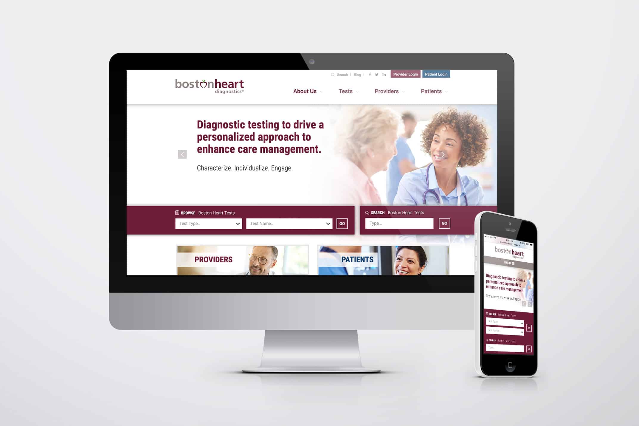 Boston Heart website - healthcare website design