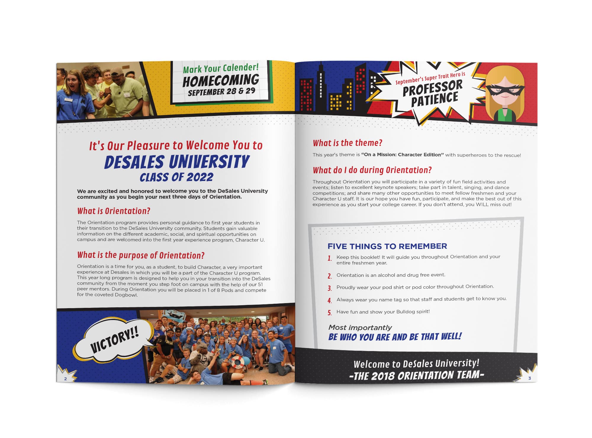booklet design for higher education - desales university
