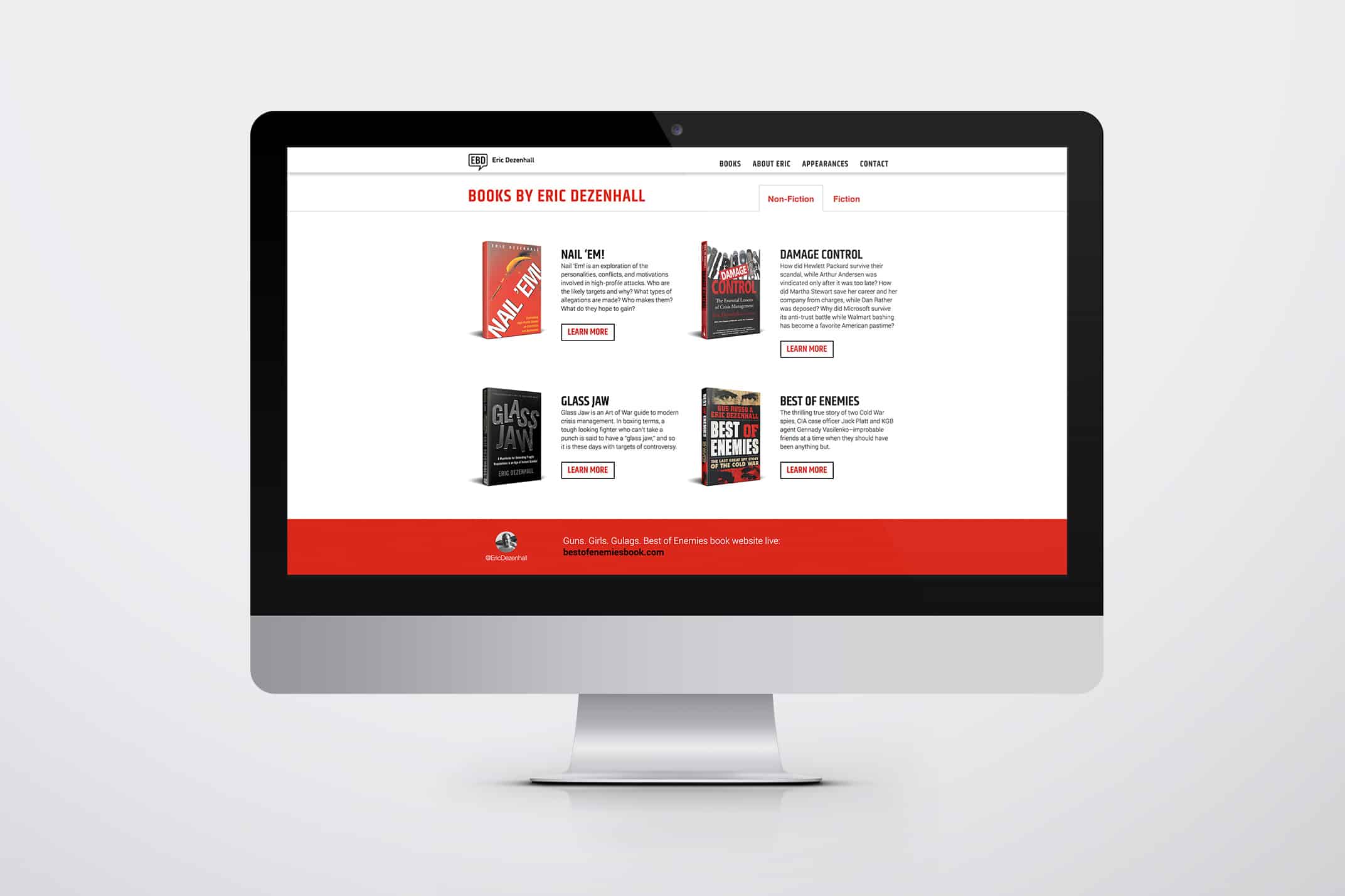 author website design for Eric Dezenhall