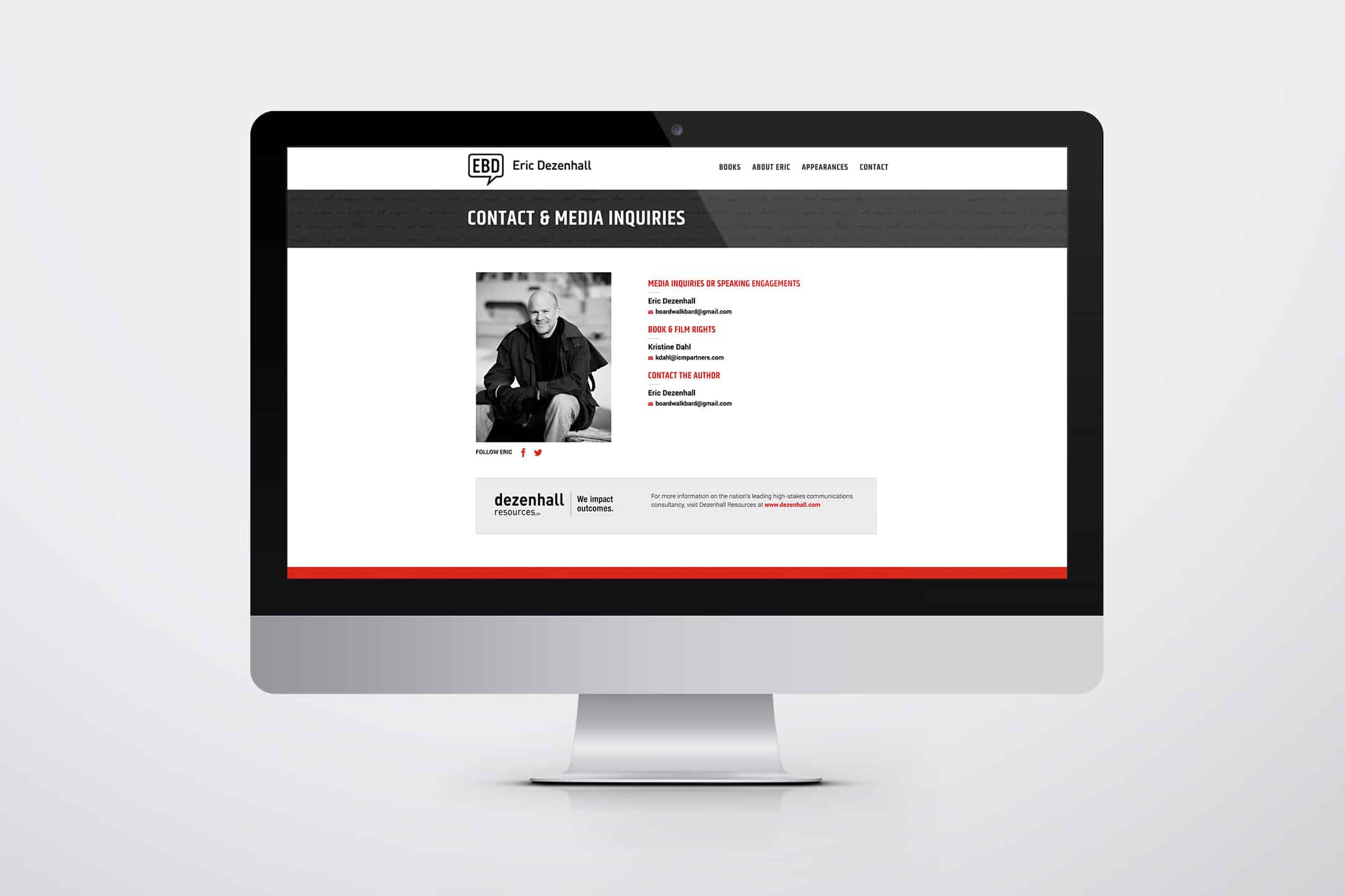 author website design for Eric Dezenhall