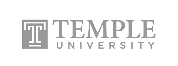 Temple University logo gray