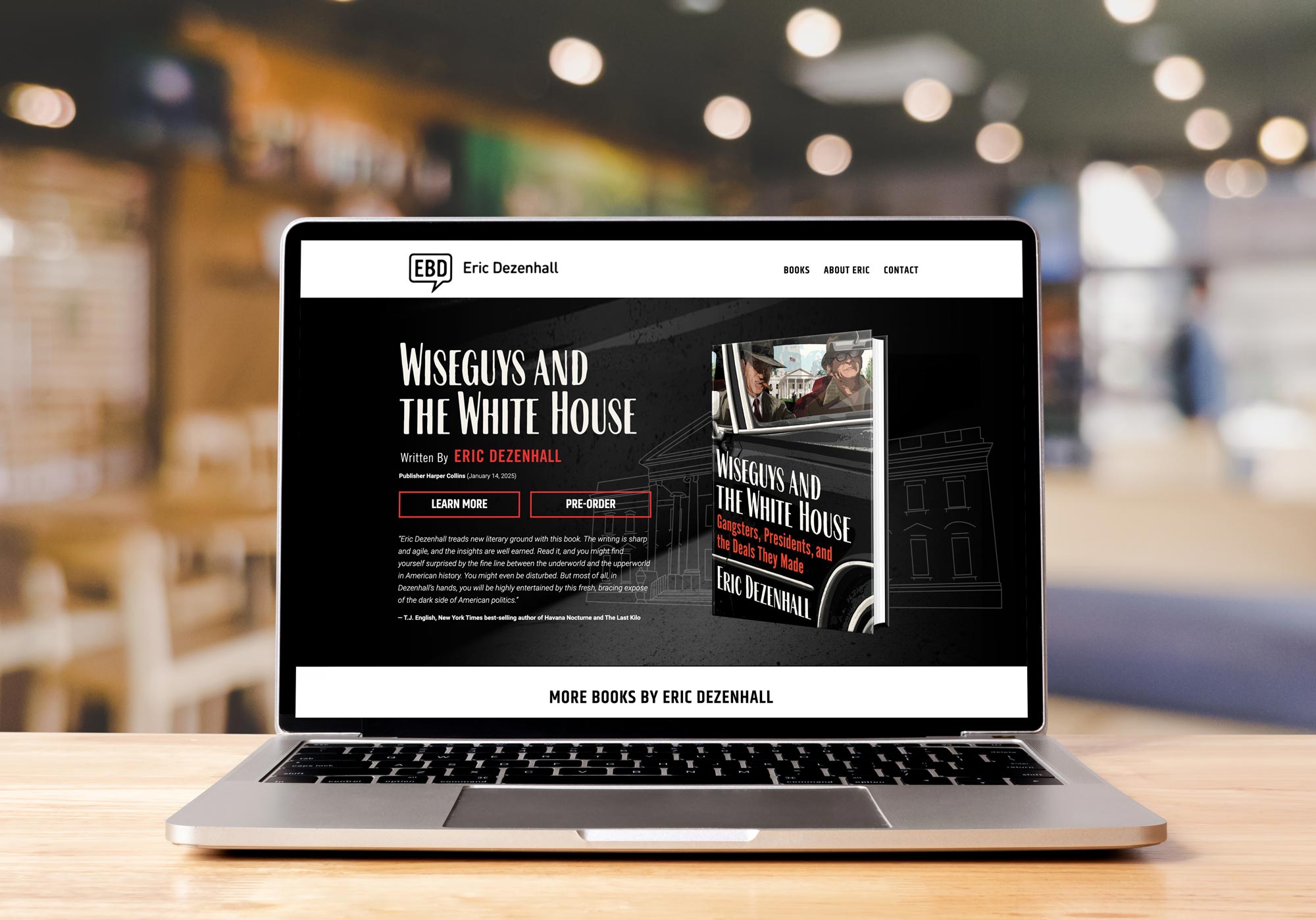 Dezbooks website design mockup