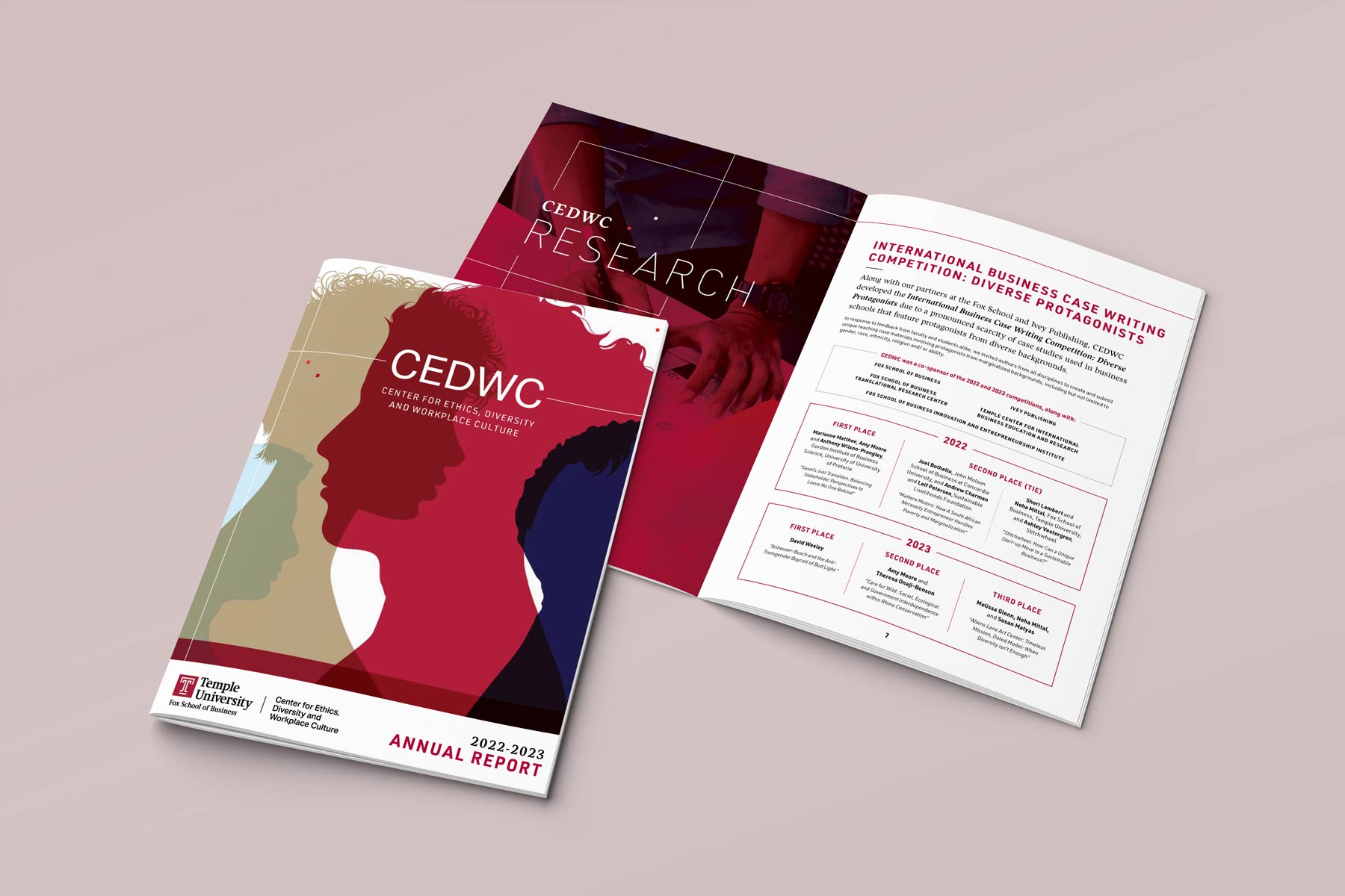 Temple annual report mockup