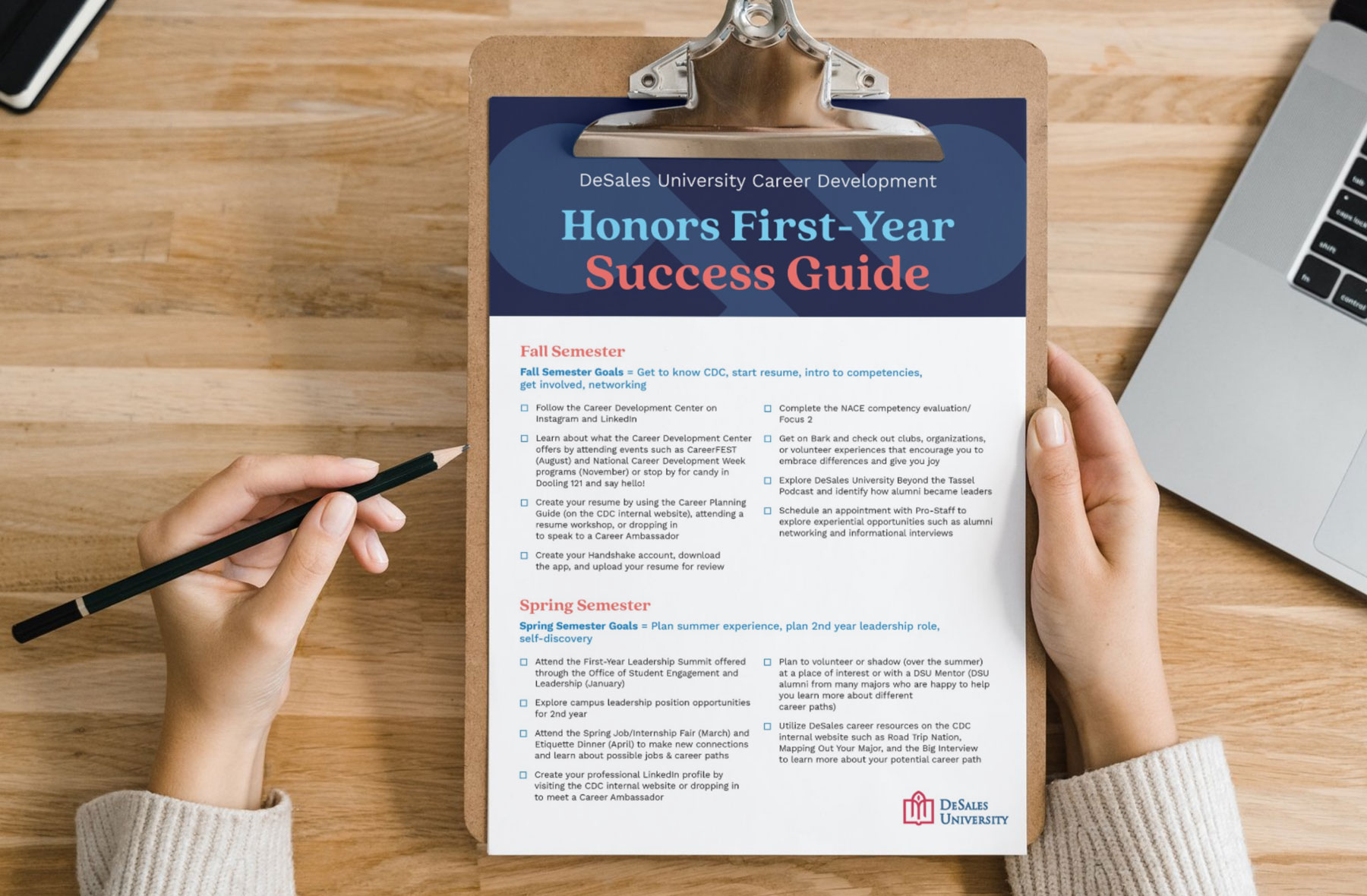 desales university handout design