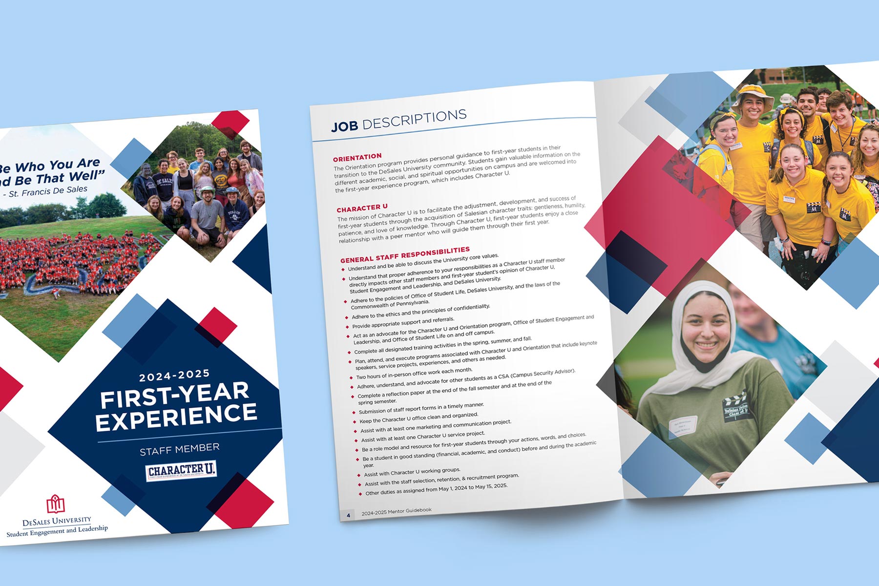 desales university guidebook mockup