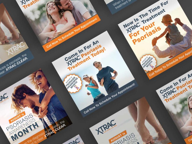 XTRAC social media posts mockup