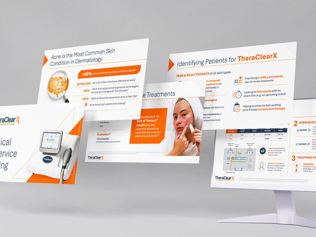 theraclearx presentation slides mockup